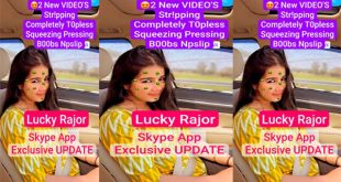 Lucky Rajor Skype App Exclusive Update – Str!pping Completely Topless, Squeezing Pressing Boobs Npslip
