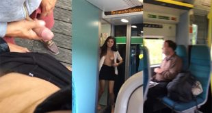 Girl Nude Selfies & Flash Public – in coffee shop metro train brige